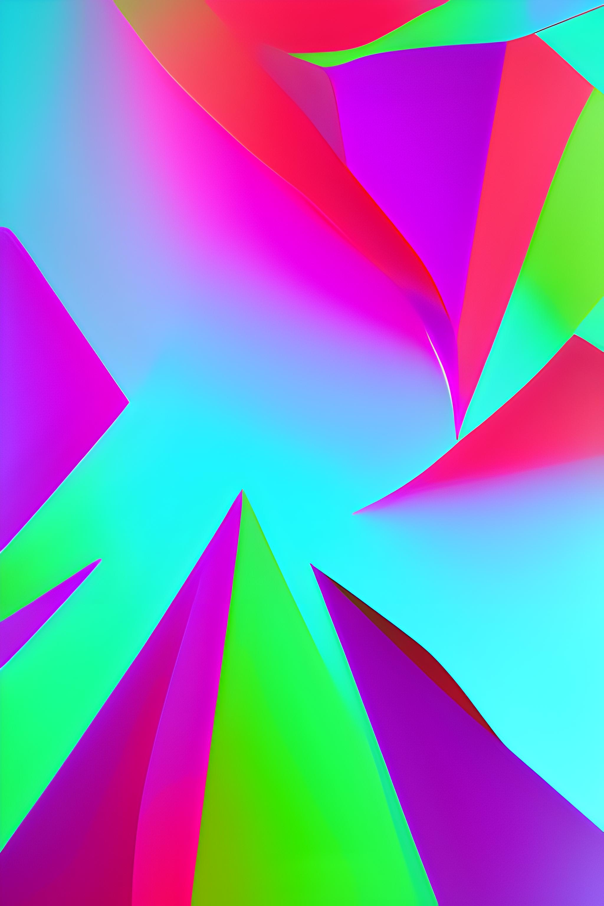 pink, green, red and blue in gradient | Wallpapers.ai